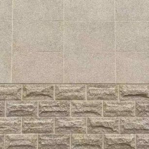 株洲 黄金麻自然面蘑菇石配荔枝面干挂