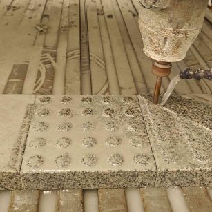 株洲 芝麻白花岗岩石材盲人石、盲道石、盲点石