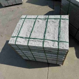 株洲 白麻花岗岩石材自然面蘑菇石成品