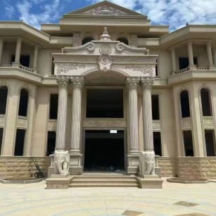 株洲 黄金麻别墅外墙干挂，大柱，大象，蘑菇石，雕花板