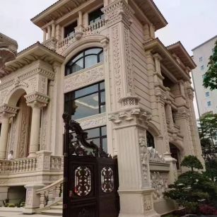 株洲 黄金麻花岗岩别墅外墙干挂效果展示