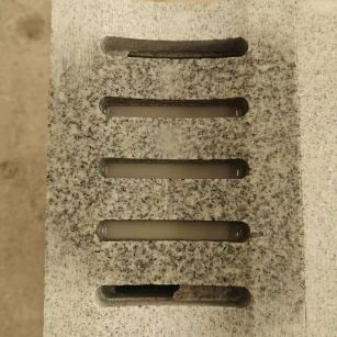 株洲 芝麻白拉丝面花岗岩U型开槽排水槽