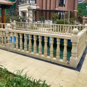 株洲黄金麻花岗岩石材栏杆，扶手，将军柱，花瓶柱