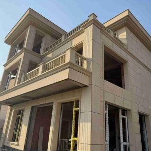 株洲 黄金麻花岗岩石材荔枝面外墙干挂效果展示