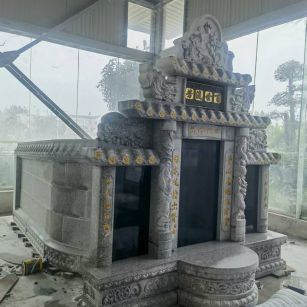 株洲 芝麻白墓碑效果展示图