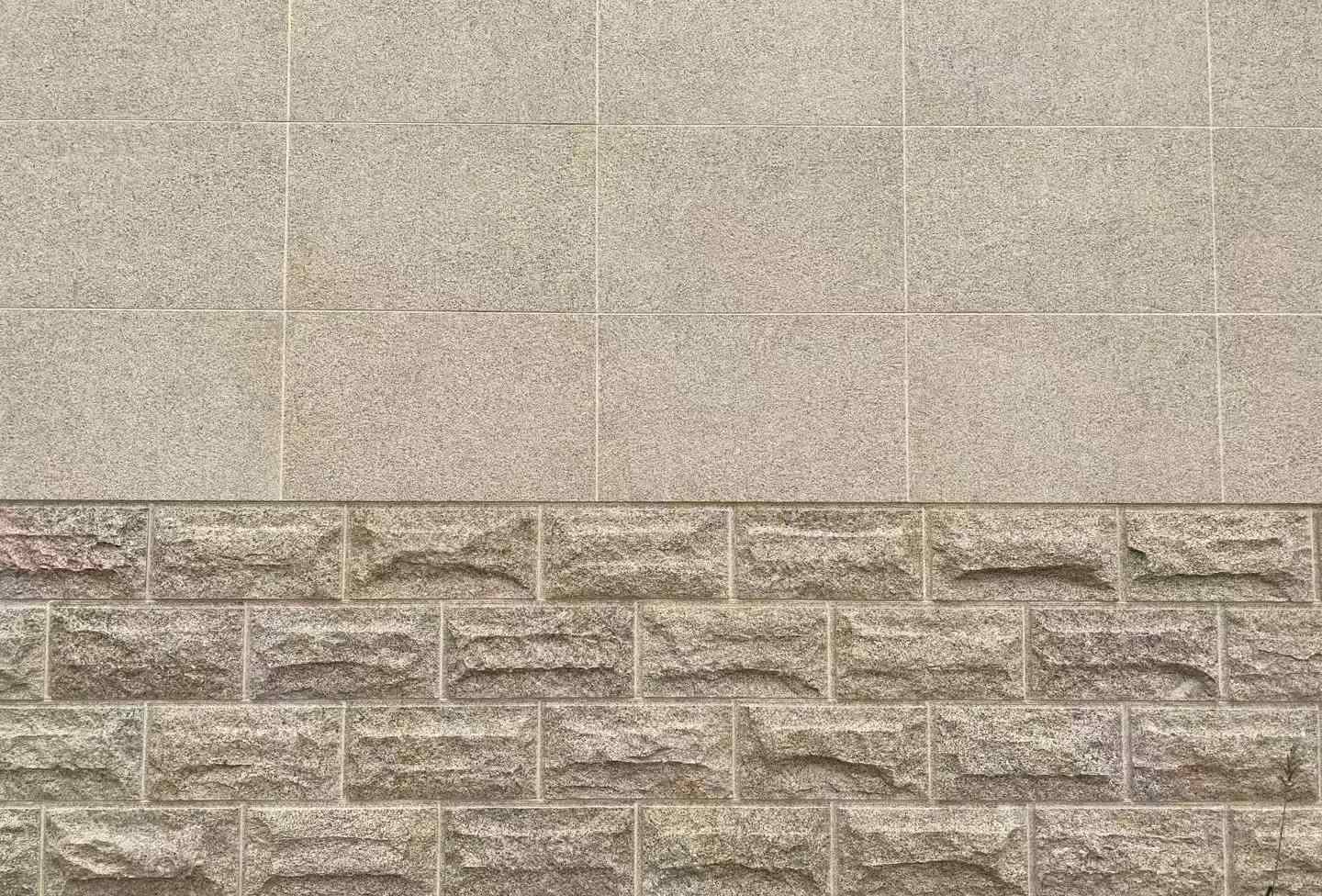 株洲 黄金麻自然面蘑菇石配荔枝面干挂