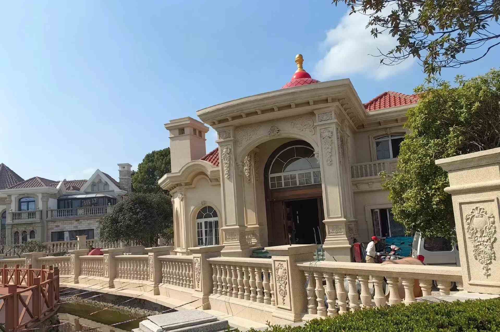 株洲 黄金麻花岗岩欧式别墅