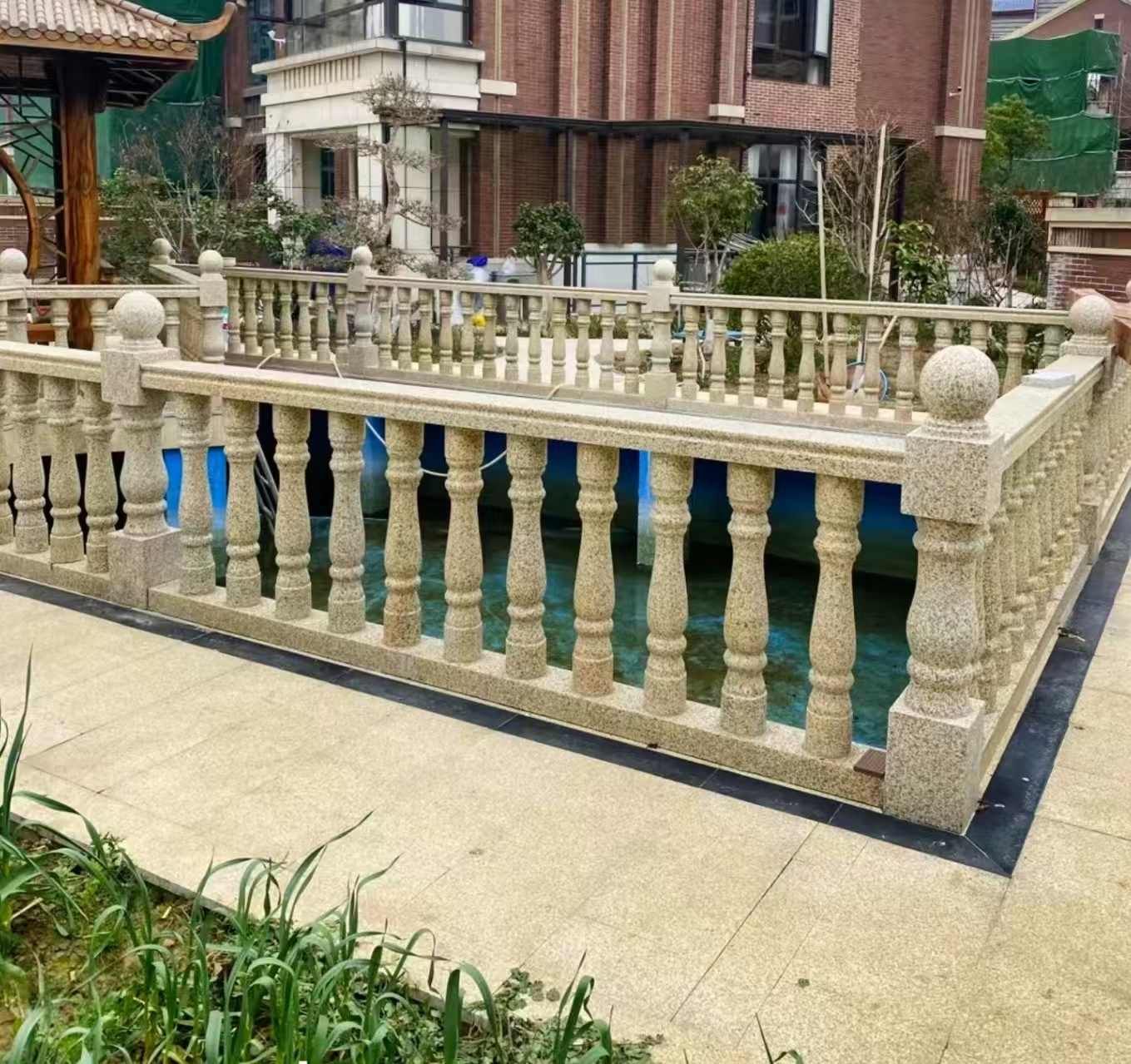 株洲黄金麻花岗岩石材栏杆，扶手，将军柱，花瓶柱