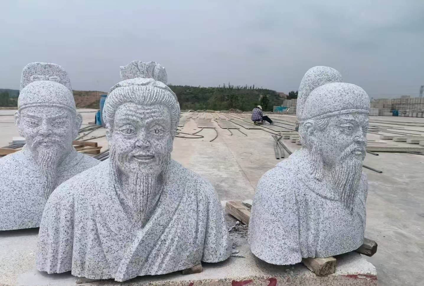 株洲 白麻花岗岩石材人物立体雕刻