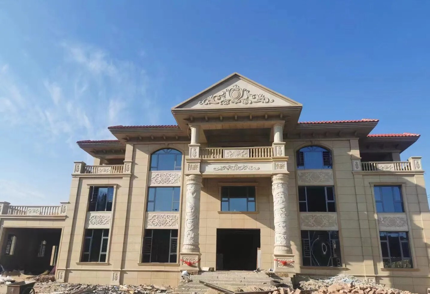 株洲 黄金麻花岗岩别墅外墙干挂