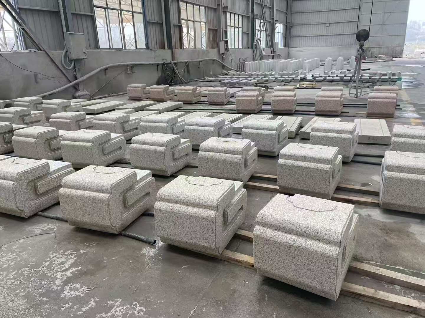 株洲 白麻花岗岩异形加工-石凳，坐凳