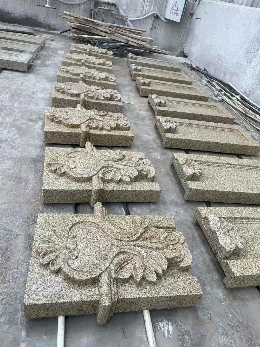 株洲 黄金麻花岗岩别墅外墙雕刻板