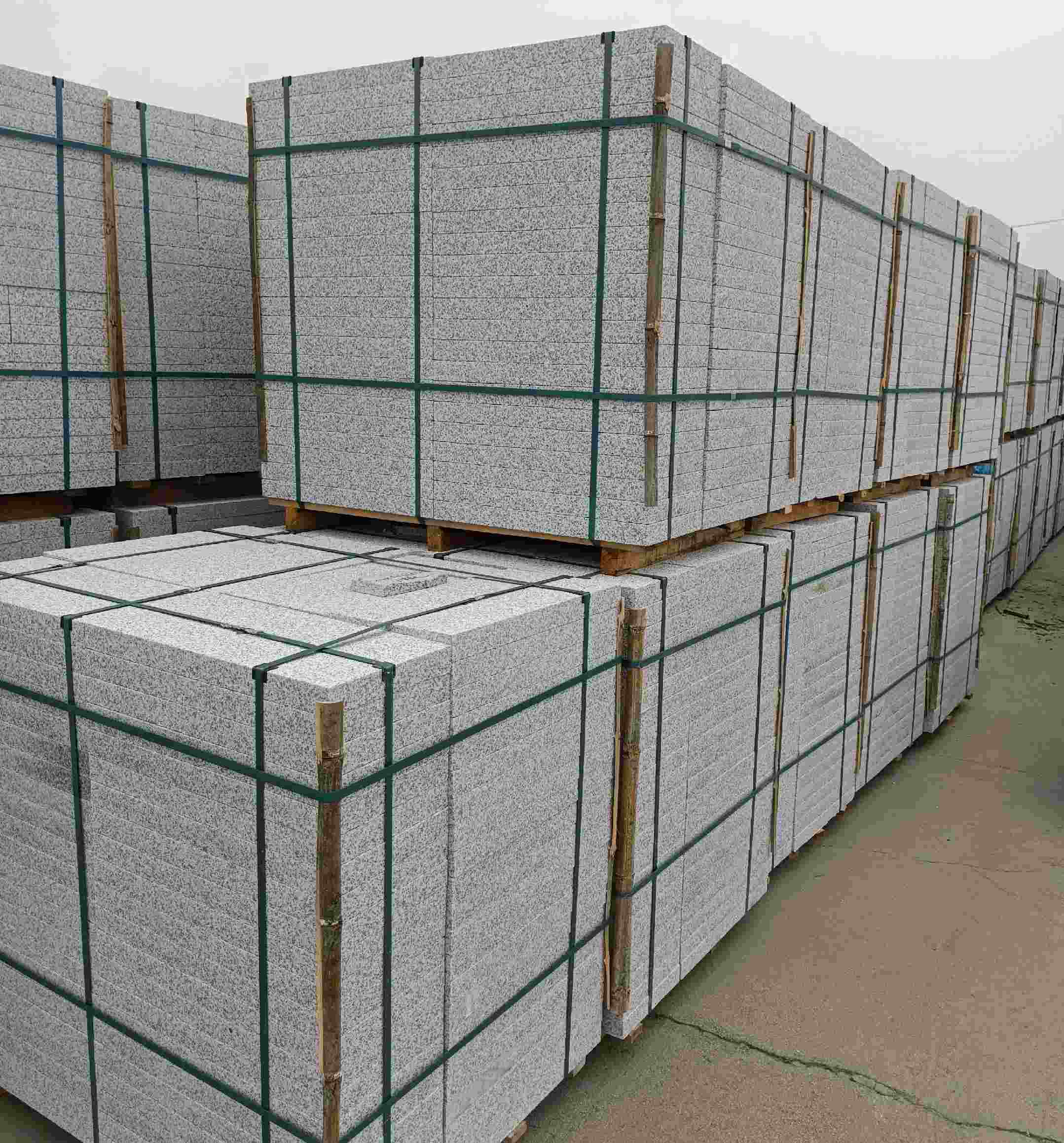 株洲 白麻花岗岩石材荔枝面地铺石（300*600*50）