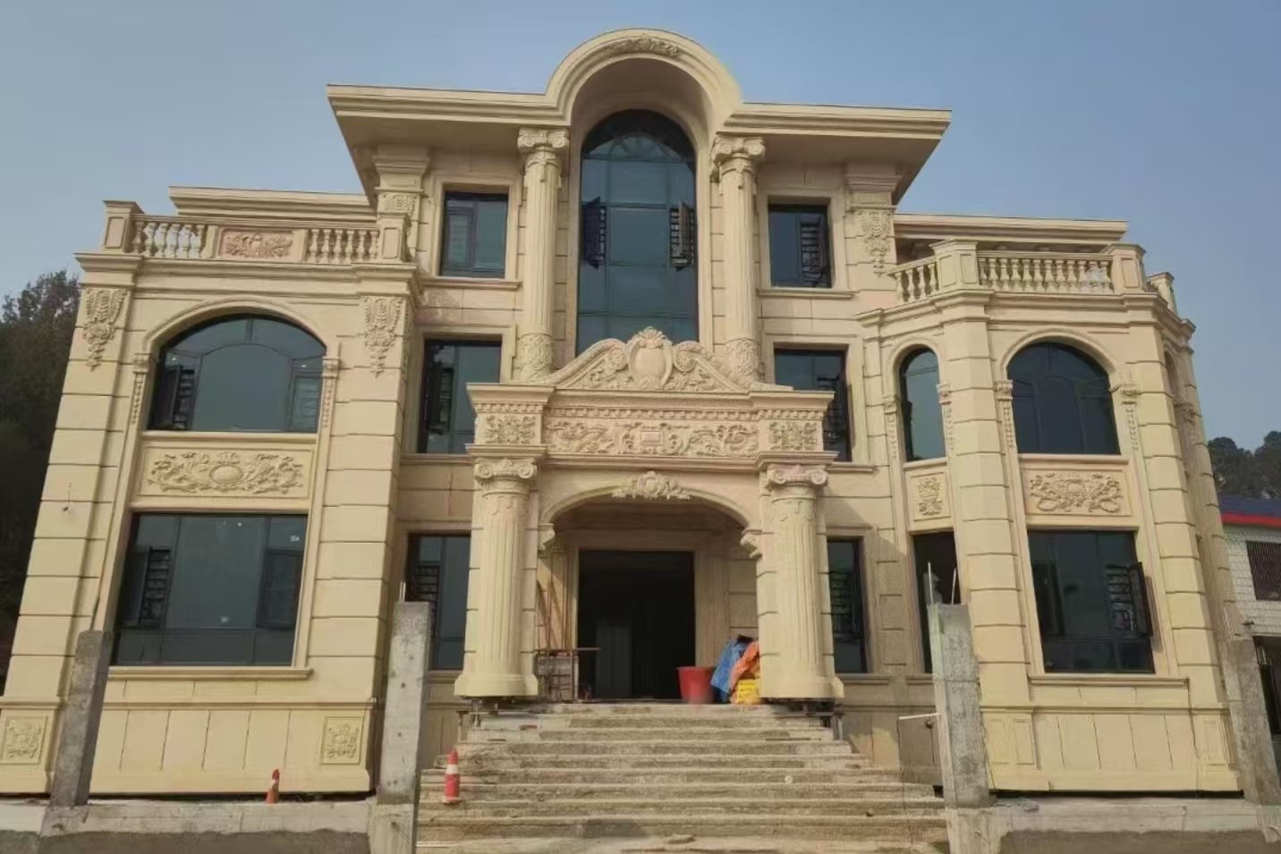 株洲 黄金麻花岗岩别墅外墙干挂