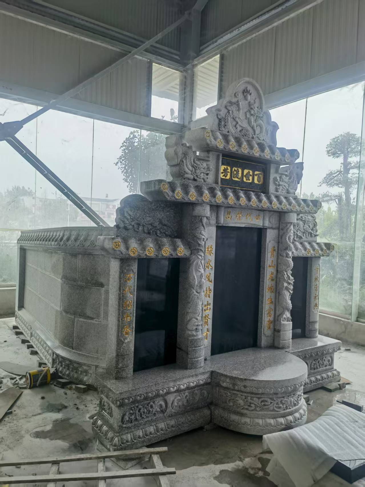 株洲 芝麻白墓碑效果展示图