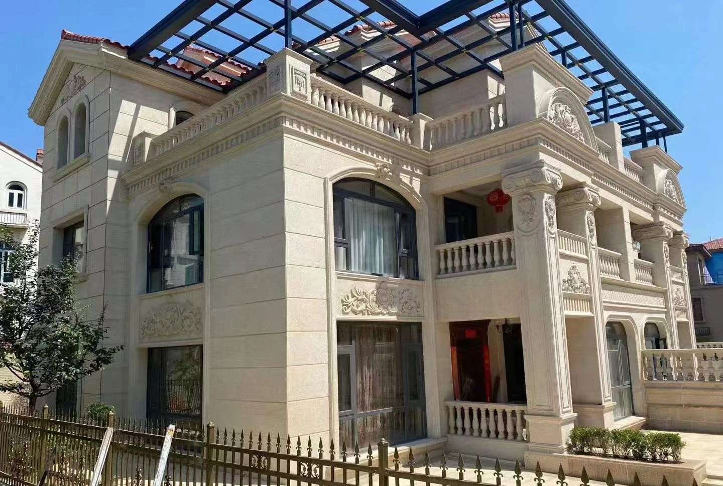 株洲 黄金麻花岗岩荔枝面别墅外墙干挂