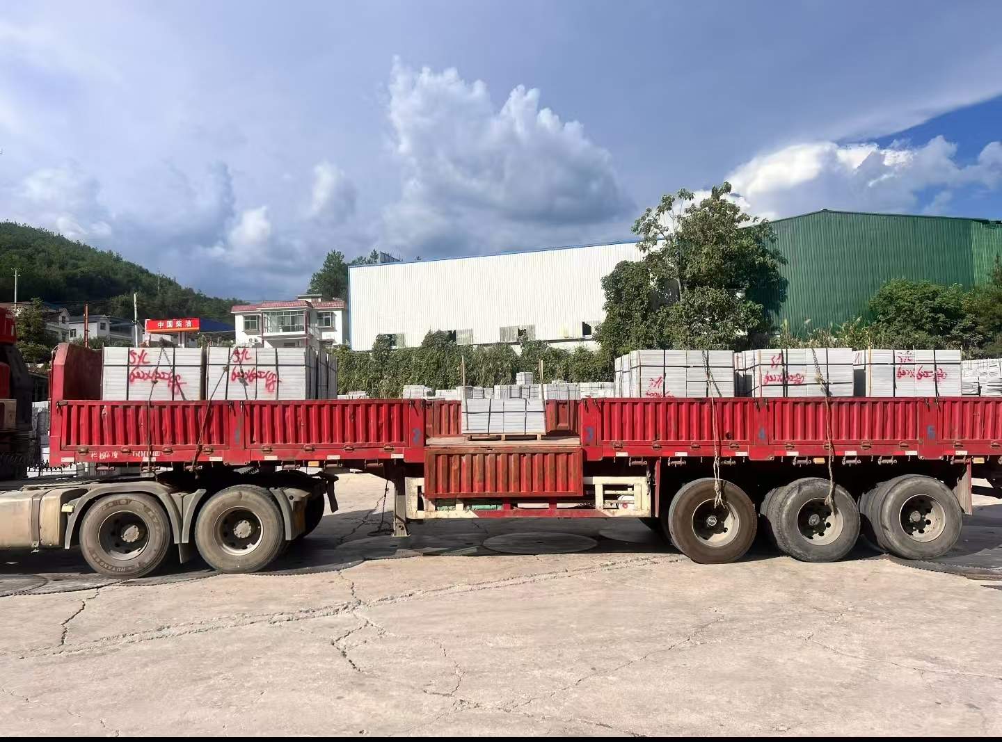 株洲 芝麻灰花岗岩地铺石出货日常